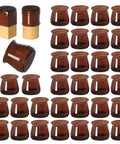 Heavy Duty Silicone Chair Leg Protectors With Felt Bottoms Keep Hardwood Floors Pristine Furniture Glides, 32 pack brown caps for large legs.