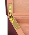 Close-up of Ten Piece Gold 90 Degree Spring Hinge For Gift Box Jewelry Case Wine Box Wooden Box Corner Hardware Bracket