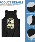 Fresh 100 Cotton Muscle Tank For Summer Gym Grinds Ultra Breathable Sleeveless Undershirt with humorous pottery design.
