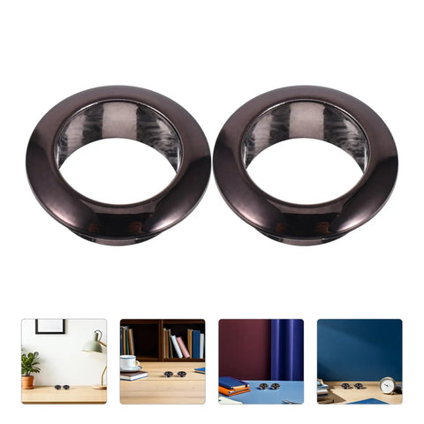 Cool Healifty 20 Pack Black Round Desk Cable Hole Cover Grommet Kit For Snazzy Wire Management And Tidy Office Or Home Study Setup, black round plastic grommet covers