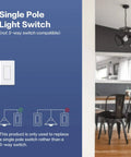 Must Have Smart Light Switch No Neutral Single Rocker For Your Smart Home Setup Hub Required Sold Separately 2.4 GHz Wi Fi Compatible Easy Install With Voice Control Ready In Wall Lighting Upgrade, single pole