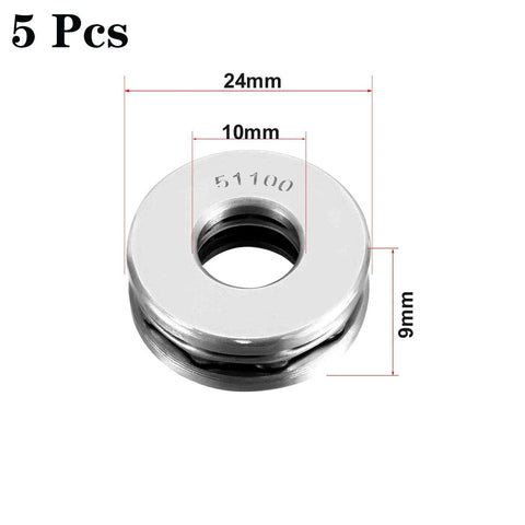 51100 thrust ball bearings, 10x24x9 mm, bearing steel, single-row, 5 pcs