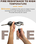 Person holding soldering iron and lighter demonstrating fire resistance of 2 In 1 Digital Rework Station With Hot Air Gun And Soldering Iron Includes 3 Nozzles And Solder Wire Bracket 110V Anti Static Rework Tool For PCB Chip Repair And Electronics Projects Pro Grade.