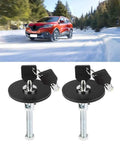 Dual Universal Car Hood Lock Pins Kit Aluminum Alloy Hood Latch Safety Pins For Engine Bay Security Black 2 Pack