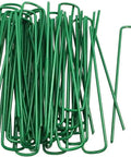 Heavy Duty Garden Stakes And Ground Anchors U Shape Steel Nails For Artificial Grass Sod Weed Membrane And Grass Fabric Netting 15 Pack Built To Last Rust Resistant And Bend Proof, green stainless steel, assembled