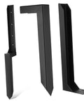 Heavy Duty Fence Post Repair Stakes Ground Spike Anchor Kit Weather Resistant For Quick Installation And Rock Solid Fence Support In Garden Backyard Patio And Yard Two Pack, black metal stakes