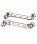 Beefy Stainless Steel RC Drive Shaft M4 2 Pack For 1/10 Scale Crawlers With Universal Six Tooth Spline Brass Ball End 91mm