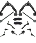 Drop Right In 12 Piece Front Steering And Suspension Kit Control Arms Ball Joints Tie Rod End Links For Ford, includes control arms and tie rods.