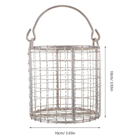 Healeved Stainless Steel Fine Mesh Cleaning Basket With Swinging Handle for Jewelry Watch Parts, 10cm size for ultrasonic cleaning.