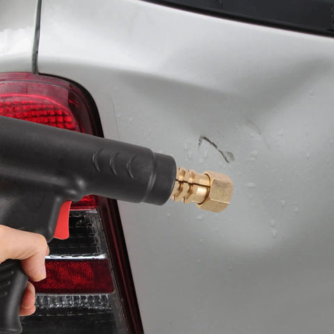 Using Handheld Auto Body Welder Spot Welding Equipment Portable Polymer Welder Tool For Car Dent Removal And Plastic Repair