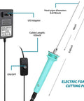 Hot Wire Foam Cutter 15W Electric Styrofoam Cutting Tool For Foam Board Crafts 4 Inch Cutting Pen with adapter and cable