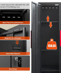 Six Piece Garage Storage Cabinet System With Steel Drawers, Rolling Chest, Heavy Duty Workbench, Pegboard, and Wall Cabinets open view