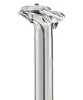 Zero Seatpost 27.2mm By 400mm High Polish Silver, 3D Forged 2014 Alloy, Low Profile Clamp, Lightweight And Durable For Competitive Cycling