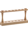 Pro Grade Wooden Test Tube Rack Holds Six Tubes Up To 22 Mm, 9.75 Inch Wide Vertical Lab Stand with polished wood construction