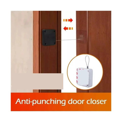 Automatic Sensor Door Closer No Drill Install Easy Setup Heavy Duty 500g To 1000g Tension Ultra Smooth Soft Close For Home Office