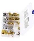 116 Piece Self Tapping Threaded Inserts And Wire Thread Inserts Assortment Kit For M3 M4 M5 M6 M8 M10 Helical Type Thread Reinforcement In Automotive Repair And DIY Projects, assorted insert sizes in plastic case