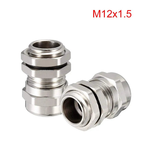 Metal M12 Cable Gland Heavy Duty Waterproof Connector For 3mm To 6.5mm Wires Dustproof And Anti Acid Easy Install Thread 12mm M12x1.5 Cable Clamp For Machinery Control Boxes Distribution Panels And Electrical Appliances, M12x1.5
