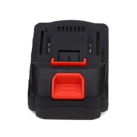 Aramox Cordless Mini Bench Grinder Polisher with 100W Motor and 6 Speed Settings rechargeable battery pack with red button.