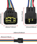 Six Pin Waterproof Electrical Connector Kit 16 AWG Quick Disconnect M F Plugs 3.4 Inch Socket with dimensions and wires