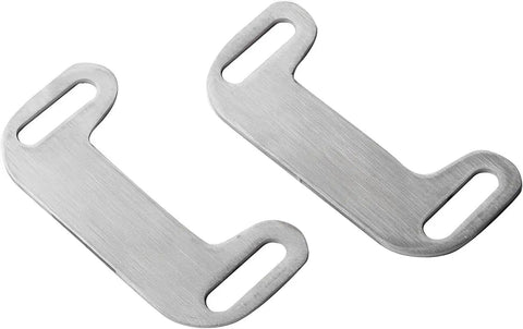 Adjustable Exhaust Centering Bracket Kit for Harley Touring Bikes steel brackets, side view for reducing muffler rattle.