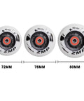 High Performance Inline Skate Wheels Set 72mm 76mm 80mm 85A For Indoor Outdoor Use Replacement Rollerblade Wheels With Preinstalled Bearings
