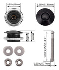Pack Of 2 Quick Release Latch Lock Clips Push Button Bonnet Kit 1.25 Inch Diameter 32mm Universal Aluminum Alloy parts overview