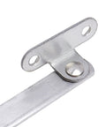 Close-up of 9 Inch Rotatable Locking Folding Lid Support Hinges 1 Pair for Cabinets and Wooden Toy Boxes Durable Steel Silver Hinge