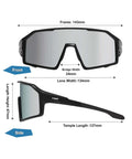 Front and side view of All Around Sport Sunglasses With UV400 Protection And Mirror Lens For Men And Women Ready To Roll For Baseball Cycling Golf Fishing Pickleball Running Hiking And MTB Adventures.