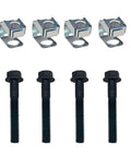 Knock Out Exhaust Leaks With This Badass Manifold Flange Hardware Kit Packed With 3/8 16 Bolts And Locking U Nuts For Dodge Dakota Jeep Wrangler Straight Bolt Up Upgrade. Set includes three black bolts and three locking U nuts.
