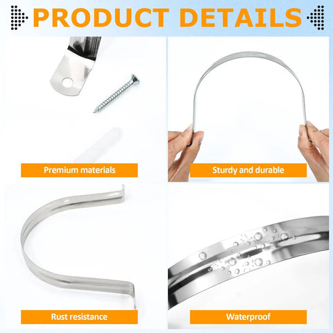 4 Inch Conduit Clamp Set 24 Pack With Screws Beefy Heavy Duty Stainless Steel U-Brackets For Rigid Pipe Support 2-Hole Strap Clamps Durable 304 Stainless Steel Hardware Easy Install For Piping Systems, stainless steel clamp and screw