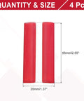 Slick Self Adhesive Acrylic Hinges Clear Flexible Piano Strap For Furniture Fixing And Aquarium Lids Totally Legit Sturdy Hold Super Easy Press On Design Clean Invisible Look Pack Of 4, size 65mm by 35mm, clear and red hinge