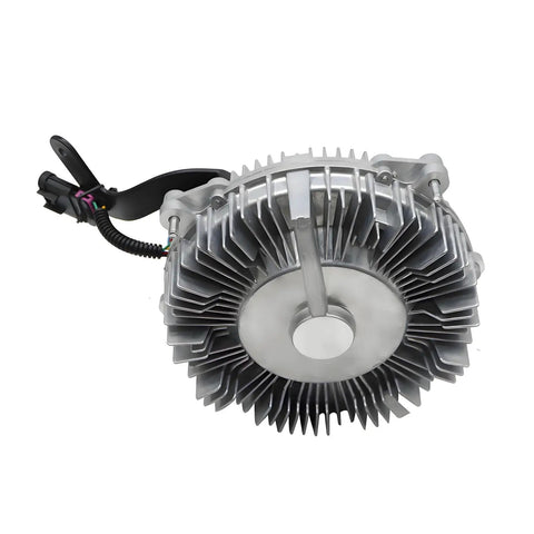 Heavy Duty Radiator Fan Clutch For Ram 2500 3500 4500 5500 6.7L Diesel 2013 2018, aluminum construction, top view, sleek design.