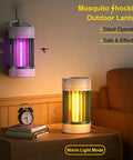 Rechargeable Indoor Outdoor Mosquito Zapper With USB Power Portable UV Insect Trap 4000V Grid Killer on table and wall