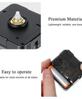 Quartz Clock Movement Replacement Kit for Battery Powered DIY Clock Repairs showing installation and materials