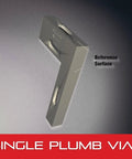 Cross Test Level And Plumb Tool For Machining Setup, Cast Iron Body With Satin Nickel Finish, showing single plumb vial