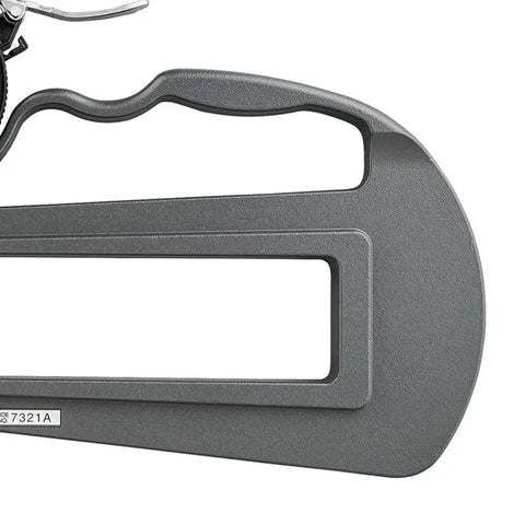 Dial Thickness Gage Pro Grade With Flat Anvil And Deep Throat For 0 To 10 mm Range, 0.01 mm Graduation, Accuracy About 15 Micrometers, Light Measuring Force Under 1.4N, Ideal For Precise Metal And Film Thickness Checks, side view of gray frame