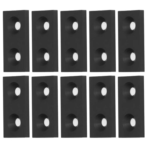 Anodized Aluminum Profile End Cap Kit, 10 Pcs For 3060 Frames With Double Holes, black 3060 frame end caps