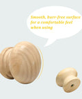 White Wood Mushroom Knob Set For Drawers And Cabinets with smooth burr-free surface