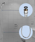 Extra Long 79 Inch Stainless Steel Shower Hose With Brass Inserts And Nut Flexible Chrome Finish Dual Head Design