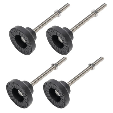 Heavy Duty M8 Adjustable Leveling Feet With Non Slip Rubber Base For Furniture Tables Chairs Shelves And Racks Rock Solid Wobble Free