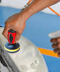 Using 130 Pcs 3 Inch Sanding Discs Kit Wet Dry Grit 60 To 10000 With One Eighth Inch And One Quarter Inch Shank Backer Plate on headlight