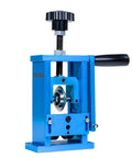 Drill Powered Wire Stripper Machine For Scrap Copper Recycling with blue frame showing hand crank mechanism.