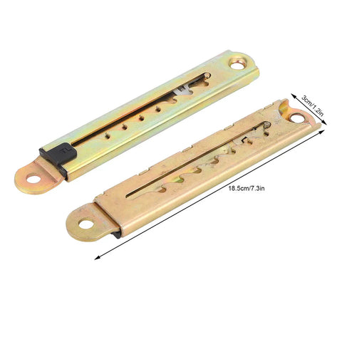 Adjustable Headrest Lifting Hinge Kit For Sofas And Beds Corrosion Resistant Iron Construction 2 Pack 7 Speed