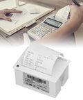 Rock Solid 58mm Thermal Receipt Printer Featuring Embedded Micro Usb And Ttl Serial Port Straight Up Plug And Play Setup on desk with printed receipt.