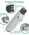 Heavy Duty Abs Pc Soft Close Cabinet Dampers Ten Pack showing adjustment gear and high-quality electroplated body details.