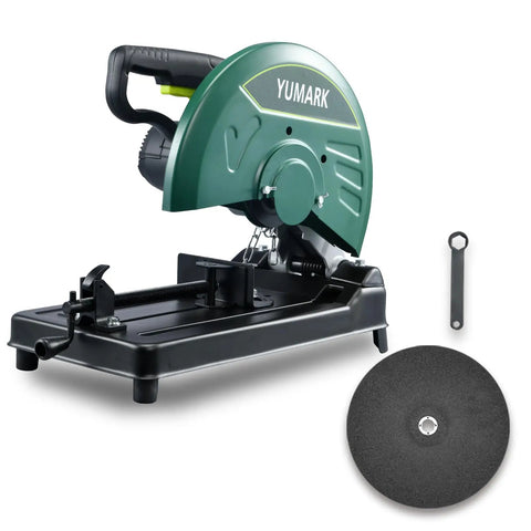 Heavy Duty 2200W 3800RPM Abrasive Chop Saw For Fast Metal Cutting Of Rebar Angle Iron And Hollow Pipe With Blade Included