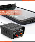 Beefy Benchtop 5 Amp Linear Regulated Power Supply For Home Lab Or Workshop AC To DC Converter beside equipment