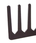 Close-up of the 7-gauge steel head of the Heavy Duty 16 Inch Level Head Rake With 66 Inch Fiberglass Handle For Leaf Cleanup Lawn Care Debris And Yard Work Made In USA