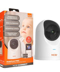 Home Monitoring Camera With Crystal Clear Full HD Video, Pan And Tilt, Color Night Vision, shown with packaging.