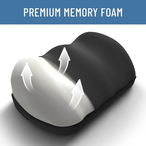 Adjustable Cloud Foot Rest Under Desk For Work Memory Foam Foot Stool with pressure nodes shown from side view